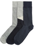 Selected LOT DE 3 CHAUSSETTES, Light Grey Melange, highres - 16058625_LightGreyMelange_580431_001.jpg