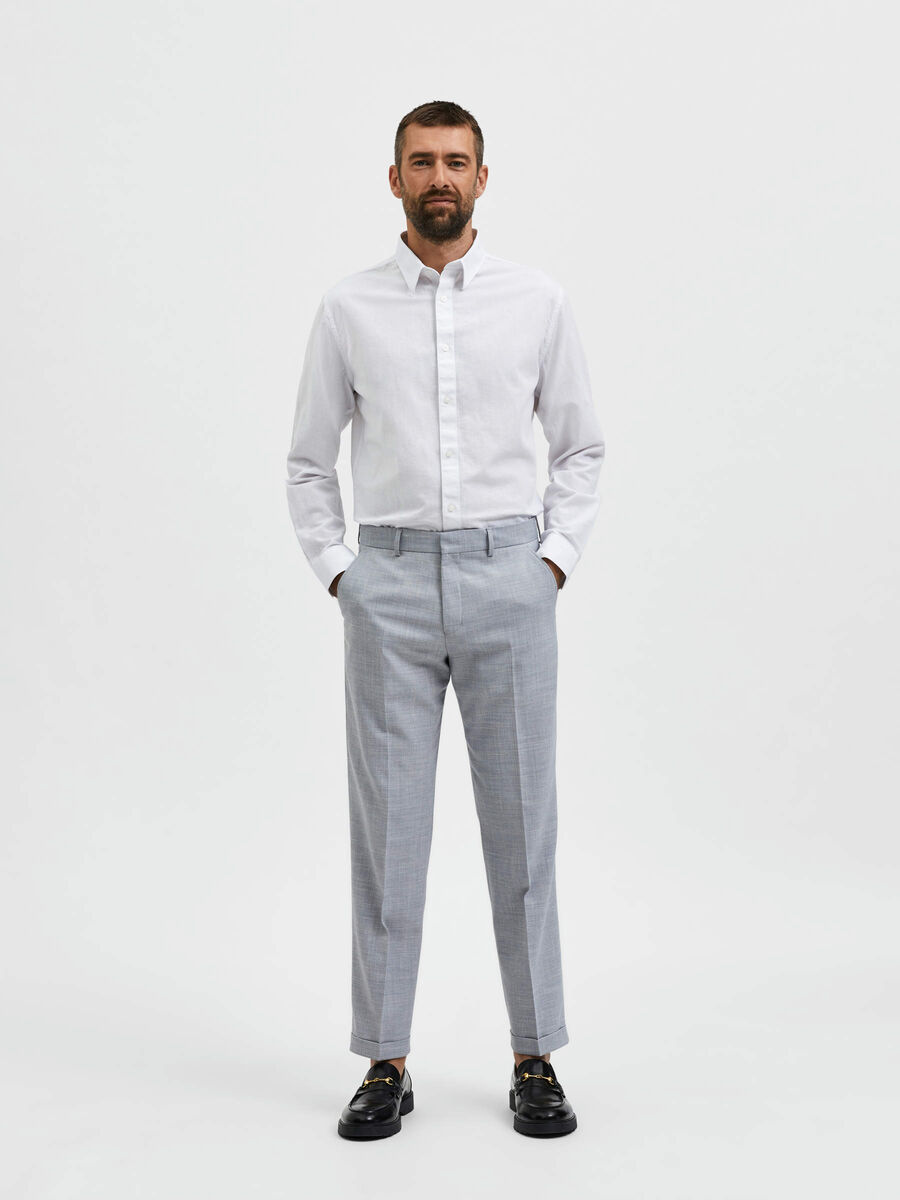 Selected COMFORT FIT TROUSERS, Light Gray, highres - 16087561_LightGray_005.jpg