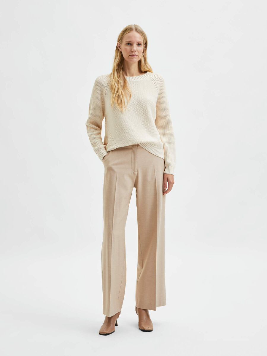 Selected RELAXED FIT STRIKKET PULLOVER, Birch, highres - 16077846_Birch_005.jpg