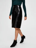 Selected PATENT LEATHER - MIDI SKIRT, Black, highres - 16070071_Black_003.jpg