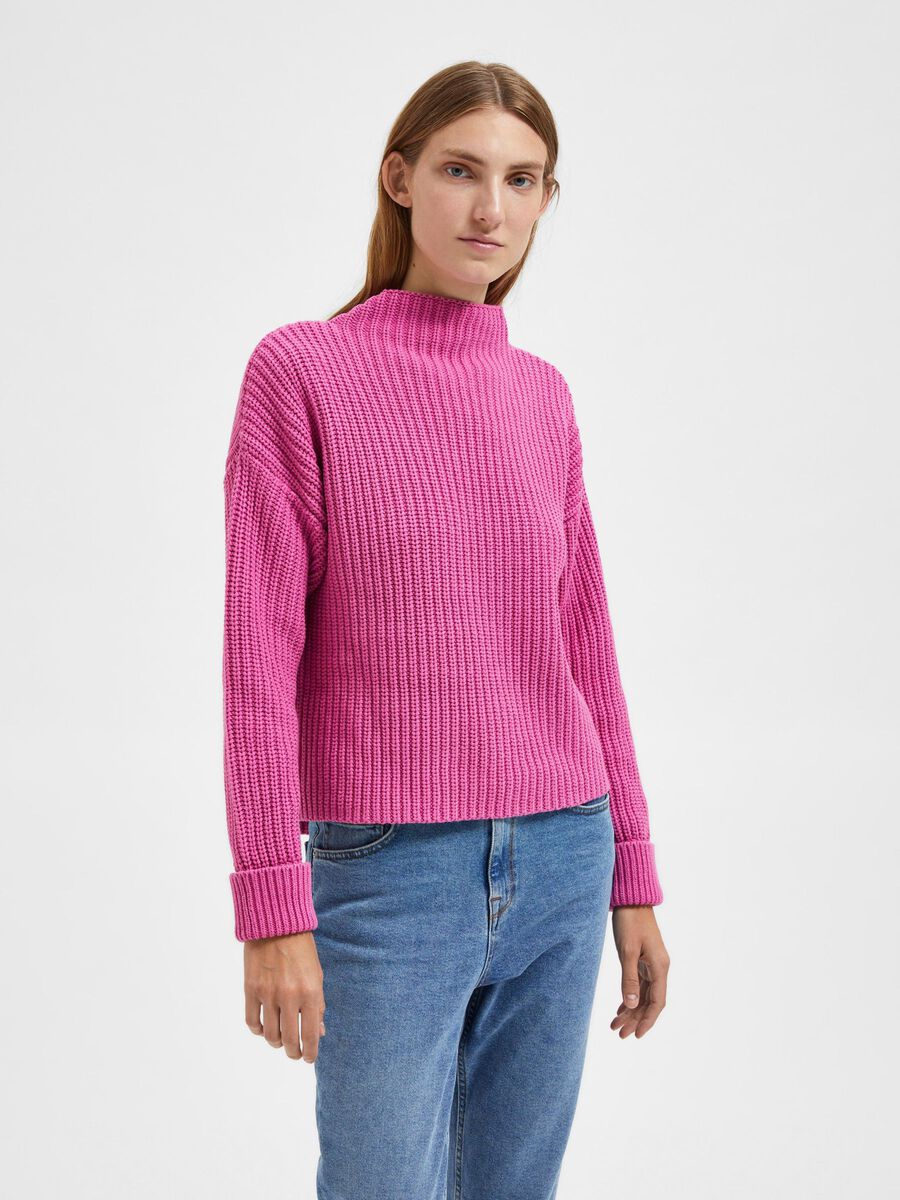 Selected OVERSIZED SWEATER, Phlox Pink, highres - 16075489_PhloxPink_003.jpg