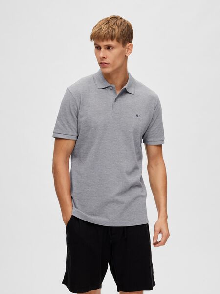 Selected CLASSIC POLO SHIRT, Medium Grey Melange, highres - 16087839_MediumGreyMelange_003.jpg
