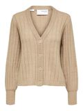 Selected LANGÆRMET CARDIGAN, Warm Taupe, highres - 16086341_WarmTaupe_001.jpg