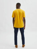 Selected CREW NECK T-SHIRT, Honey, highres - 16082814_Honey_004.jpg