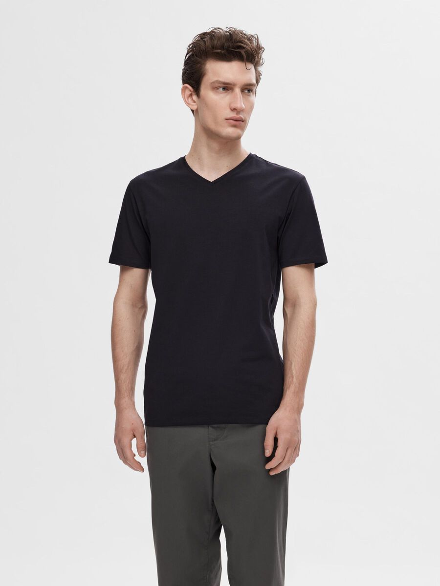 Selected V-HALS - T-SKJORTE, Black, highres - 16073458_Black_003.jpg