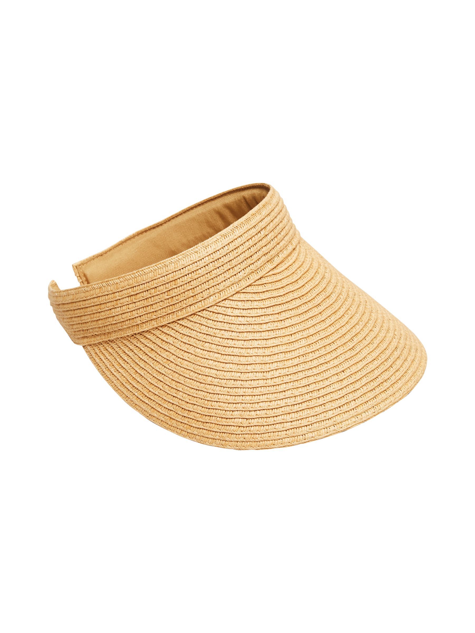Beige STRAW SUN VISOR HAT | Selected®