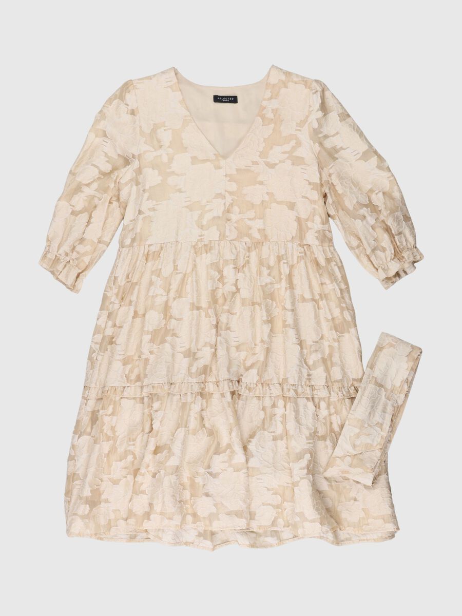 Selected SHORT DRESS, Creme Brûlée, highres - 80000199_CremeBrle_001.jpg