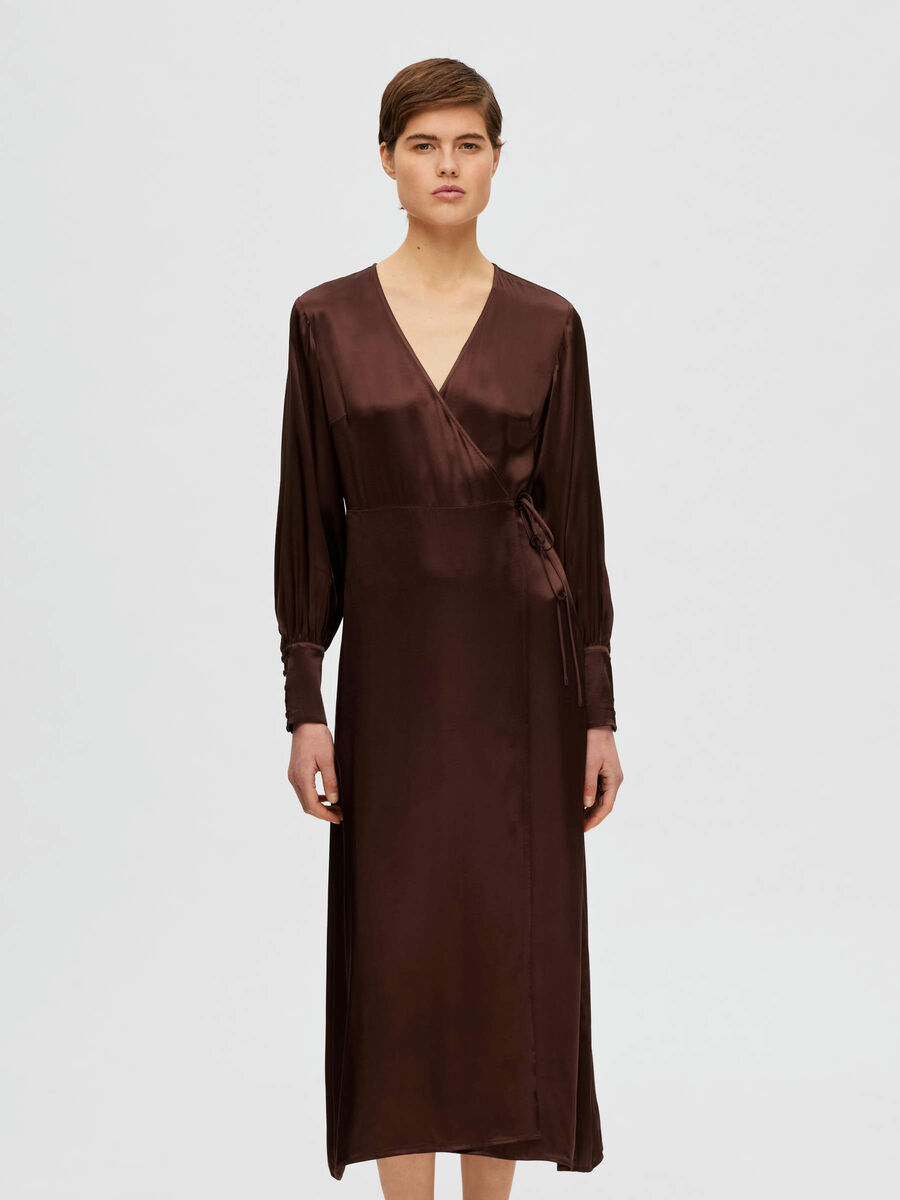 Selected SATIN WRAP DRESS, Java, highres - 16086410_Java_003.jpg