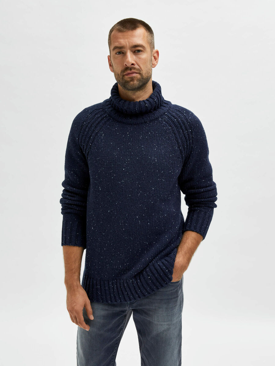 Selected ROLL NECK KNITTED JUMPER, Navy Blazer, highres - 16081864_NavyBlazer_003.jpg