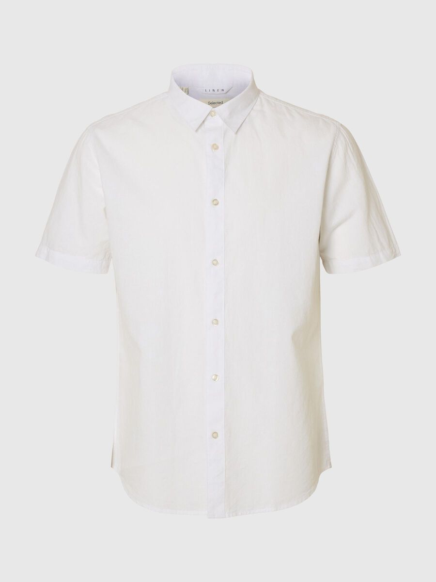 Selected CLASSIQUE CHEMISE À MANCHES COURTES, White, highres - 16092495_White_001.jpg