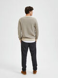 Selected RAYÉ PULL EN MAILLE, Oatmeal, highres - 16086647_Oatmeal_967591_004.jpg