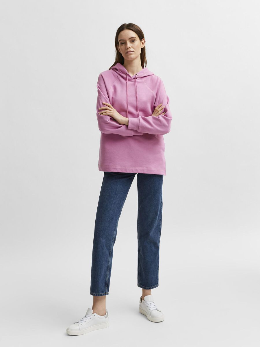 Selected OVERSIZE BIO-BAUMWOLLE SWEATSHIRT, Opera Mauve, highres - 16078299_OperaMauve_005.jpg