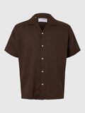 Selected 100% LINNE KORTÄRMAD SKJORTA, Chocolate Brown, highres - 16096908_ChocolateBrown_001.jpg