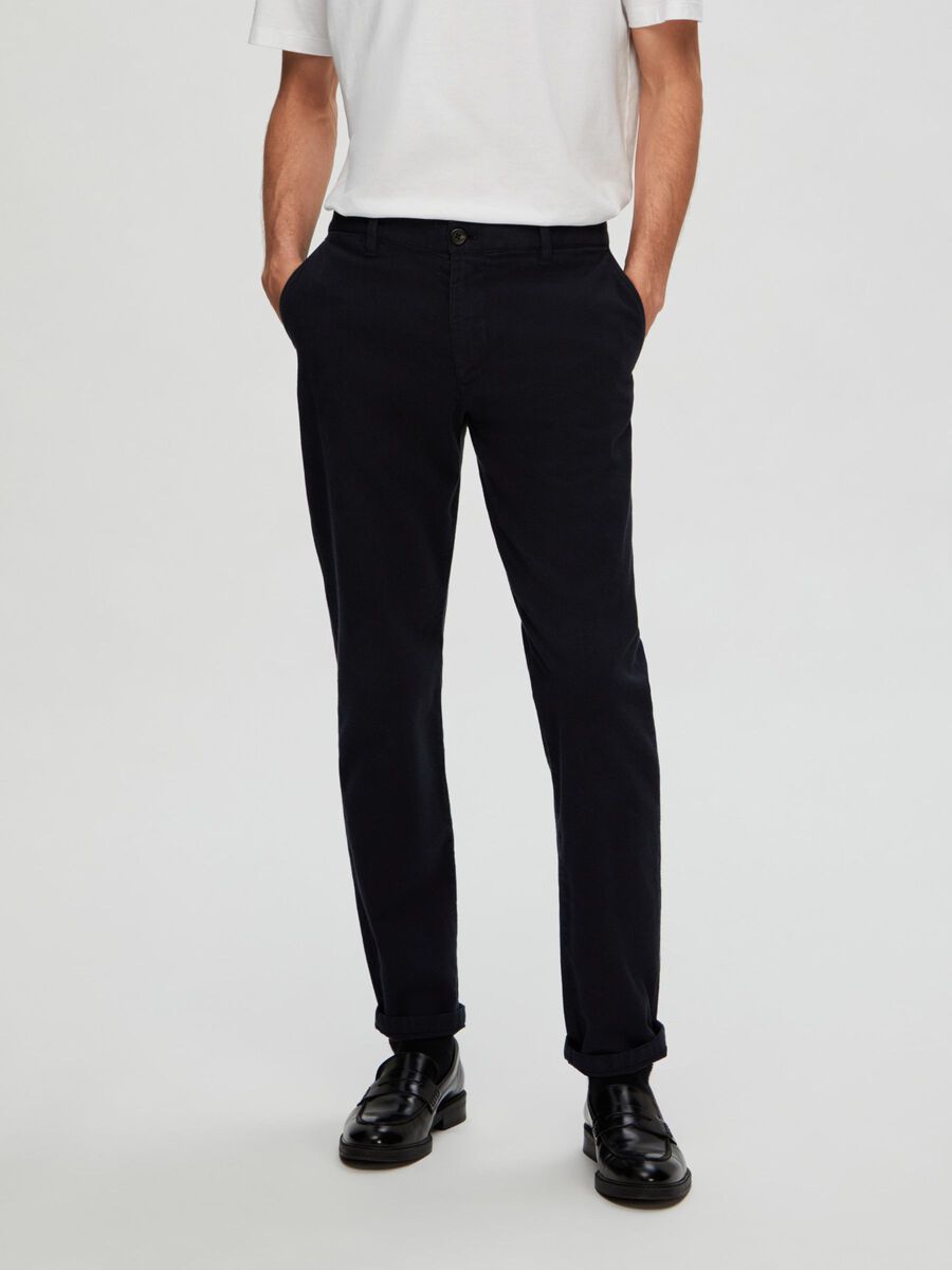 Selected 175 COUPE SLIM STRUCTURÉE CHINOS, Dark Sapphire, highres - 16091554_DarkSapphire_003.jpg