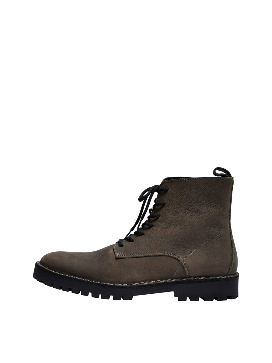 Selected LACE UP BOOTS, Dark Grey, highres - 16081315_DarkGrey_001.jpg