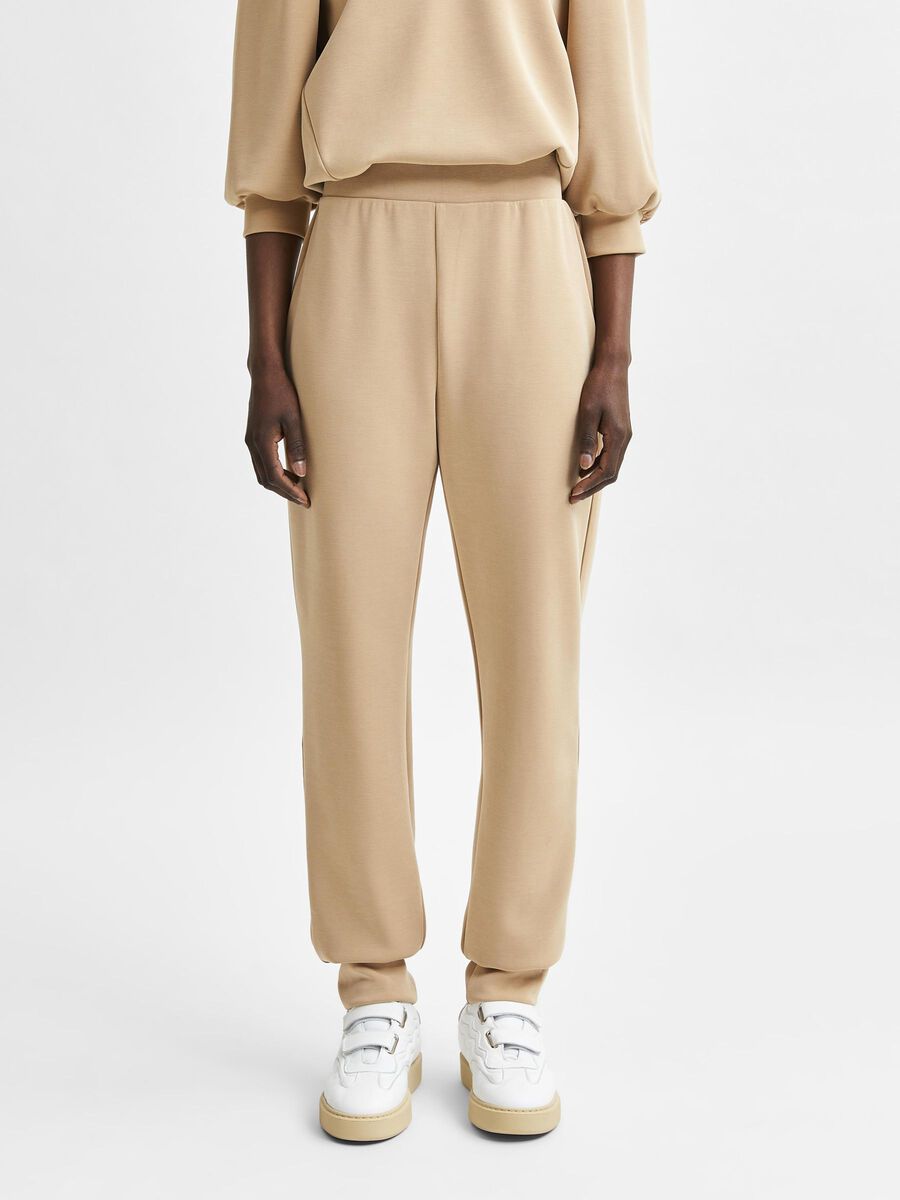 Selected HIGH WAIST SOFT SWEATPANTS, Tannin, highres - 16082343_Tannin_003.jpg