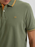 Selected SHORT SLEEVED POLO SHIRT, Olivine, highres - 16085911_Olivine_956245_006.jpg