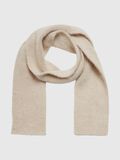 Selected WOOL BLEND RIBBED  SCARF, Sandshell, highres - 16095345_Sandshell_002.jpg