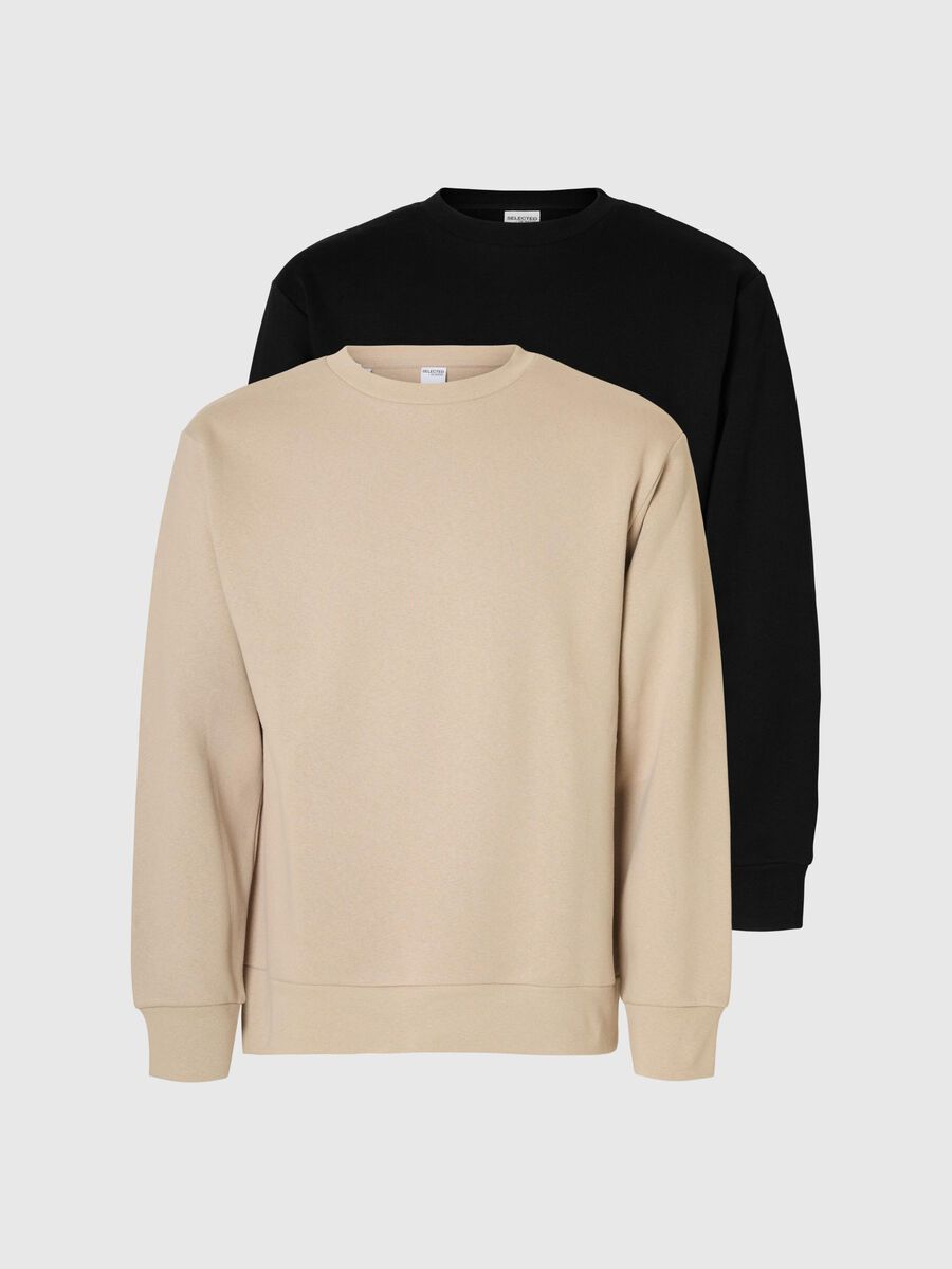Selected 2 PACK SWEATSHIRT, Pure Cashmere, highres - 16097981_PureCashmere_001.jpg