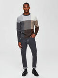 Selected COLOURBLOCK SWEATER, Light Brown Melange, highres - 16069047_LightBrownMelange_702409_005.jpg