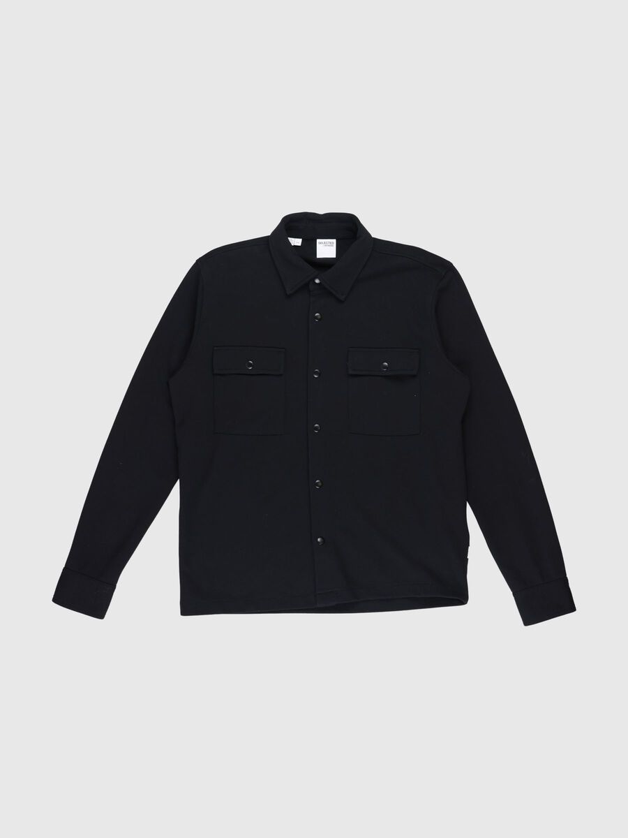 Selected CLASSIC OVERSHIRT, Black, highres - 80000218_Black_001.jpg