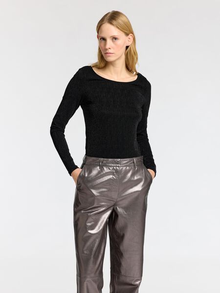Selected GLITRENDE TOP MED LANGE ÆRMER, Black, highres - 16095765_Black_1166515_003.jpg