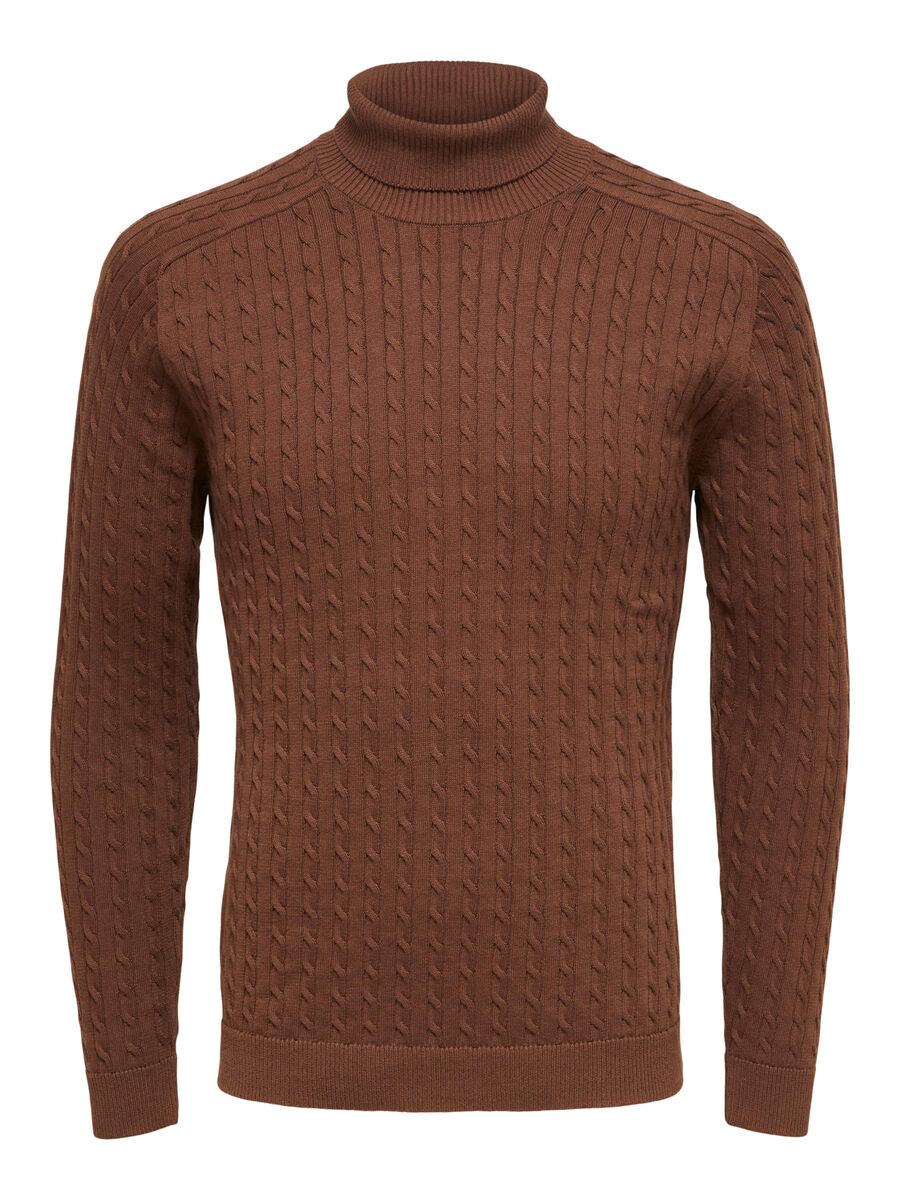 Selected HOHER KRAGEN PULLOVER, Shaved Chocolate, highres - 16081092_ShavedChocolate_001.jpg
