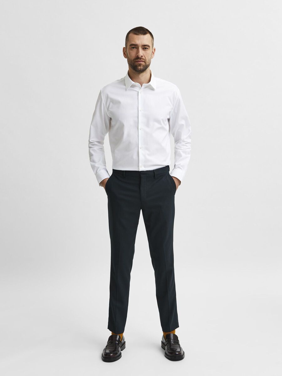 HOMME® SELECTED White | SHIRT FIT | LONG-SLEEVED SLIM