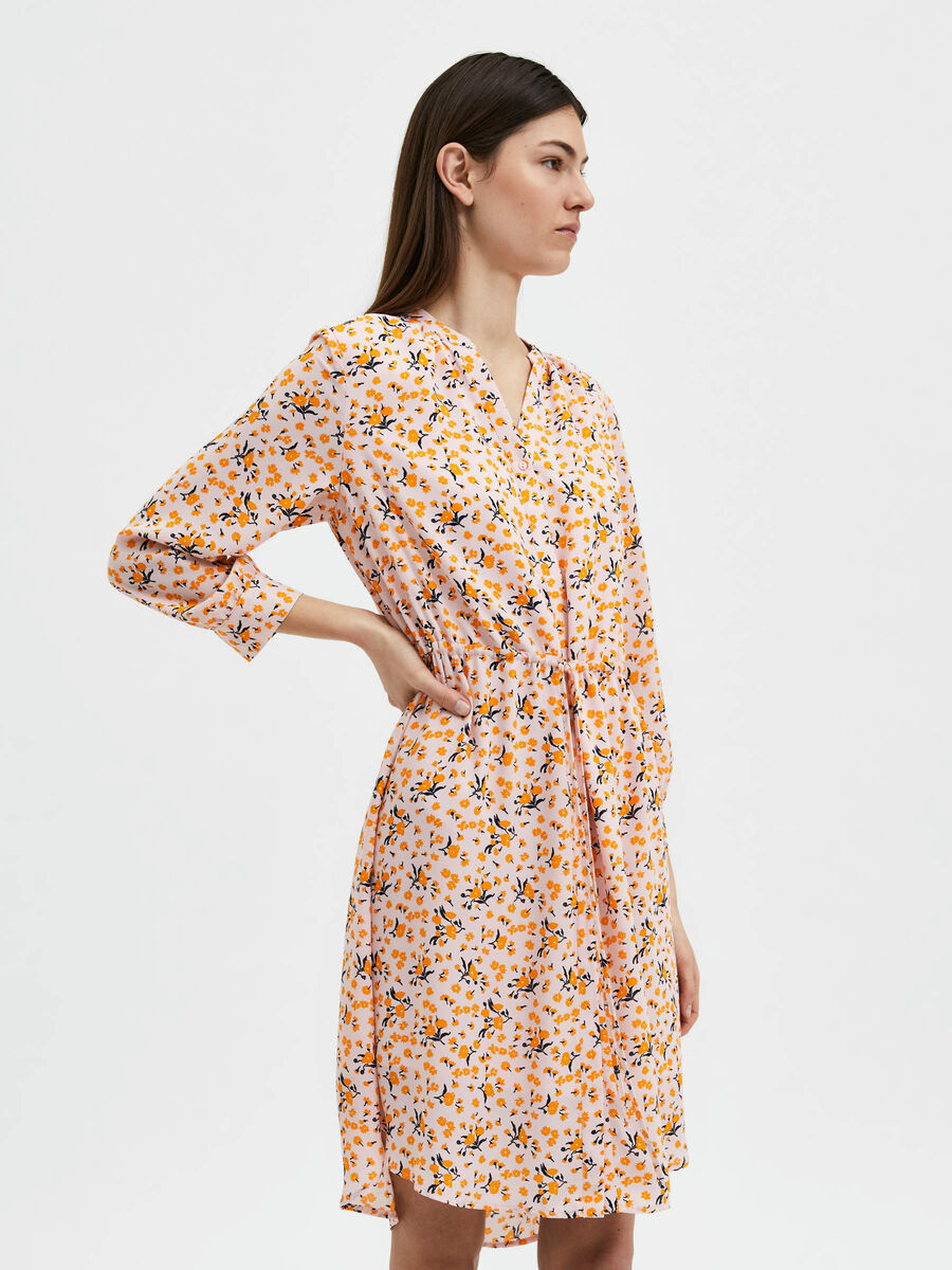 Selected RECYCLED POLYESTER - MINI DRESS, Chalk Pink, highres - 16064857_ChalkPink_842913_003.jpg