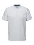 Selected SHORT SLEEVED POLO SHIRT, Bright White, highres - 16082840_BrightWhite_001.jpg