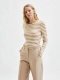 Selected STRIPED LONG-SLEEVED T-SHIRT, Tannin, highres - 16078946_Tannin_841417_003.jpg