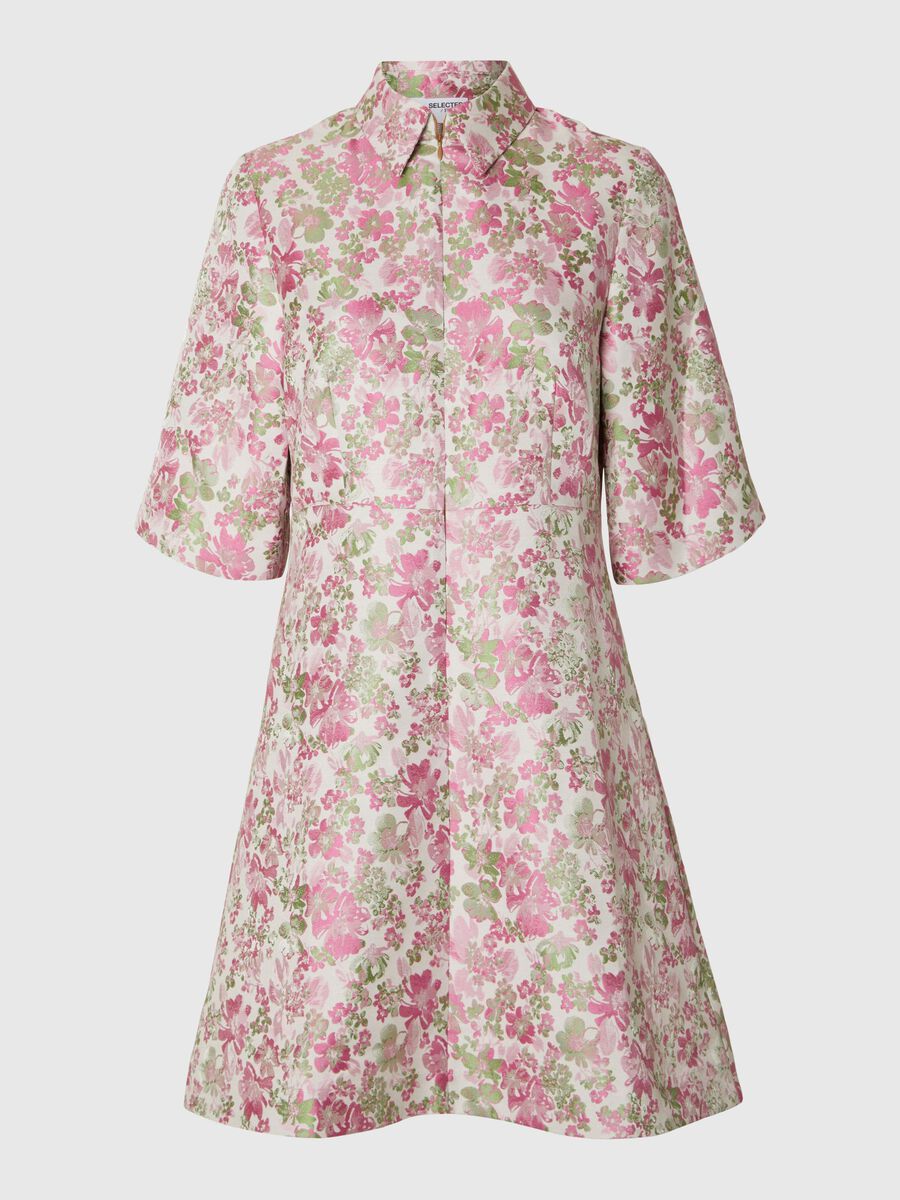 Selected FLORAL JACQUARD MINI DRESS, Snow White, highres - 16094300_SnowWhite_1114905_001.jpg
