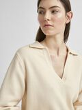 Selected SOFT POLO COLLAR KNITTED JUMPER, Sandshell, highres - 16078540_Sandshell_006.jpg