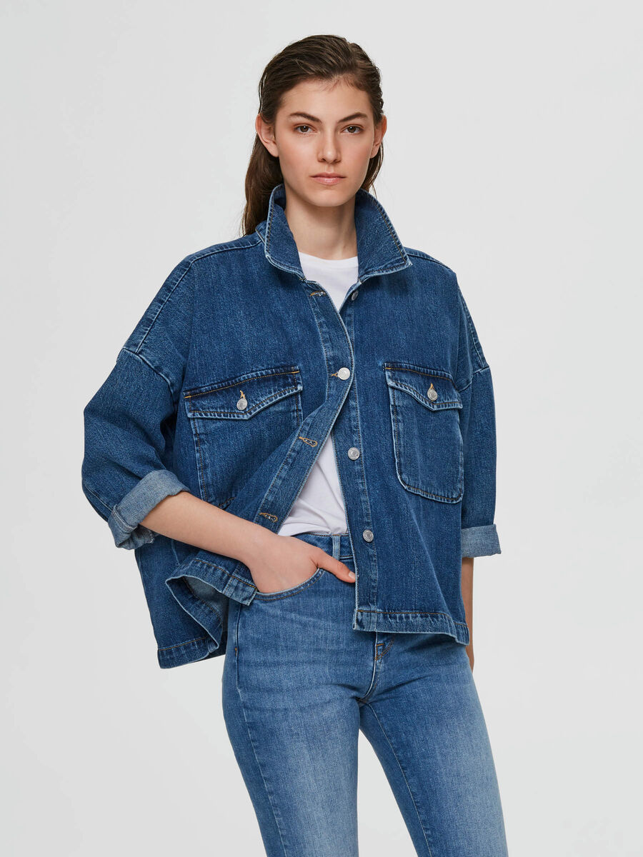 Selected OVERSIZE JEANSJACKE, Medium Blue Denim, highres - 16074019_MediumBlueDenim_003.jpg