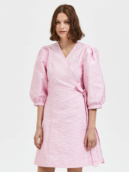 Selected JACQUARD WRAP DRESS, Chalk Pink, highres - 16088385_ChalkPink_003.jpg