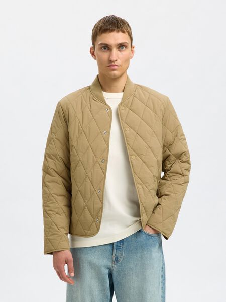 Selected QUILTED PADDED JACKET, Greige, highres - 16099380_Greige_003.jpg