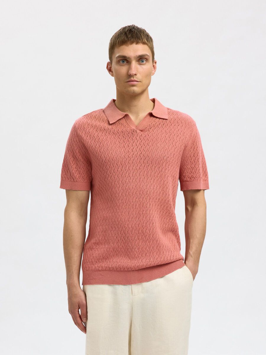 Selected HÄKEL-LOOK POLOHEMD AUS STRICK, Rose Dawn, highres - 16097572_RoseDawn_003.jpg