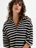 Selected STRIPED KNITTED DRESS, Black, highres - 16084495_Black_930940_006.jpg