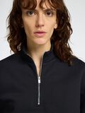 Selected HIGH NECK ZIPPED SWEATSHIRT, Black, highres - 16095782_Black_006.jpg