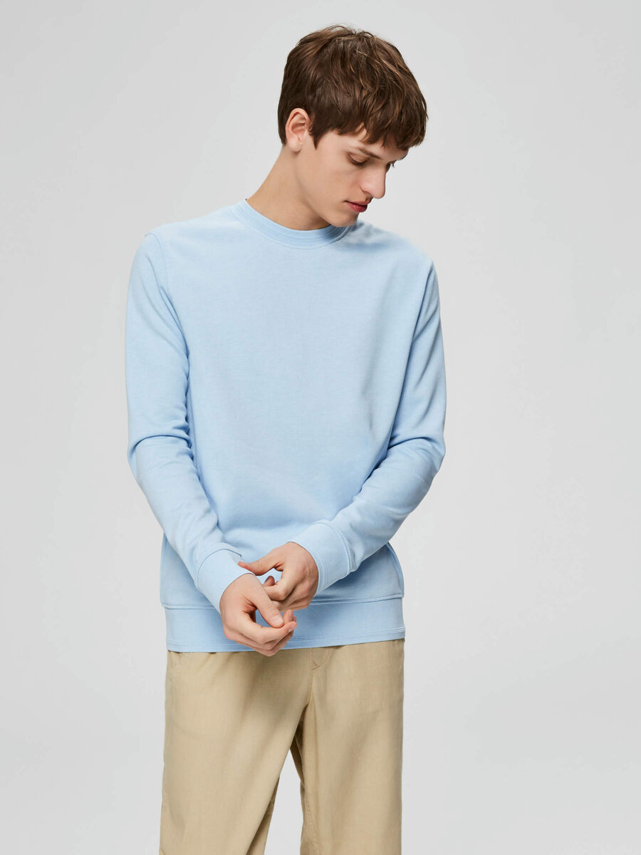 Selected REGULAR FIT - SWEATSHIRT, Cashmere Blue, highres - 16072699_CashmereBlue_003.jpg