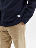 Selected QUARTER ZIP POLO SHIRT, Navy Blazer, highres - 16081196_NavyBlazer_006.jpg