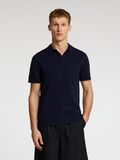 Selected KNITTED POLO SHIRT, Navy Blazer, highres - 16092437_NavyBlazer_1078017_003.jpg