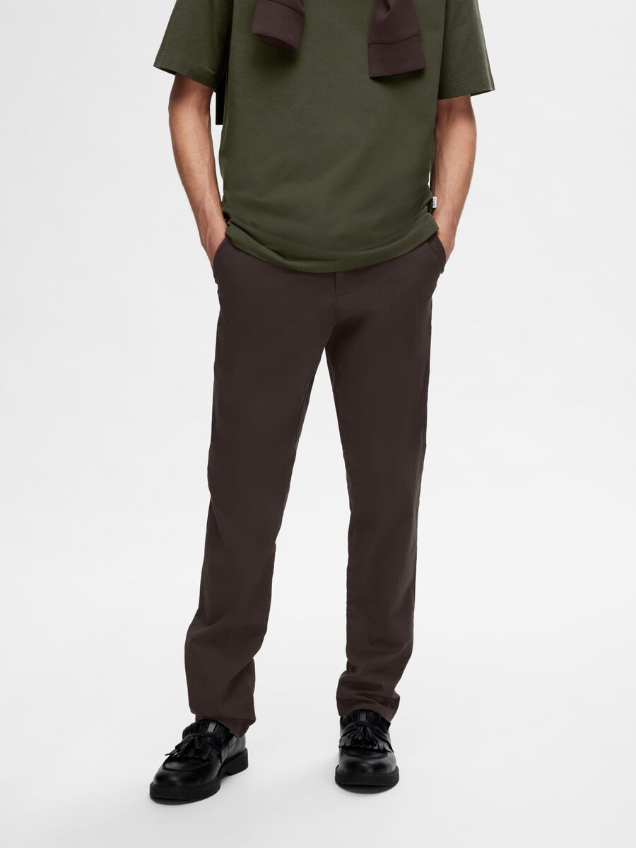 Selected 175 SLIM FIT FLEX CHINOS, Chocolate Torte, highres - 16087663_ChocolateTorte_003.jpg