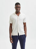 Selected CUBAN COLLAR KNITTED CARDIGAN, Egret, highres - 16083926_Egret_918572_003.jpg