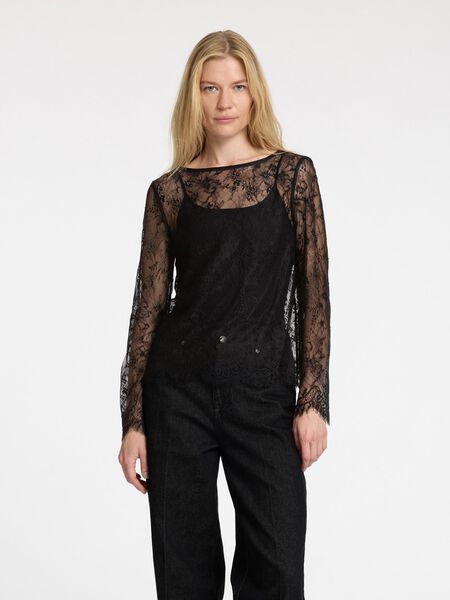 Selected LACE LONG SLEEVED TOP, Black, highres - 16097761_Black_003.jpg