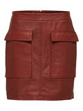 Selected FRONT POCKET - LEATHER SKIRT, Fired Brick, highres - 16072764_FiredBrick_001.jpg