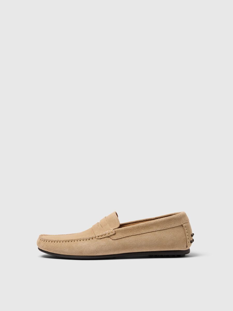 Selected SUEDE LOAFERS, Sand, highres - 16089391_Sand_002.jpg