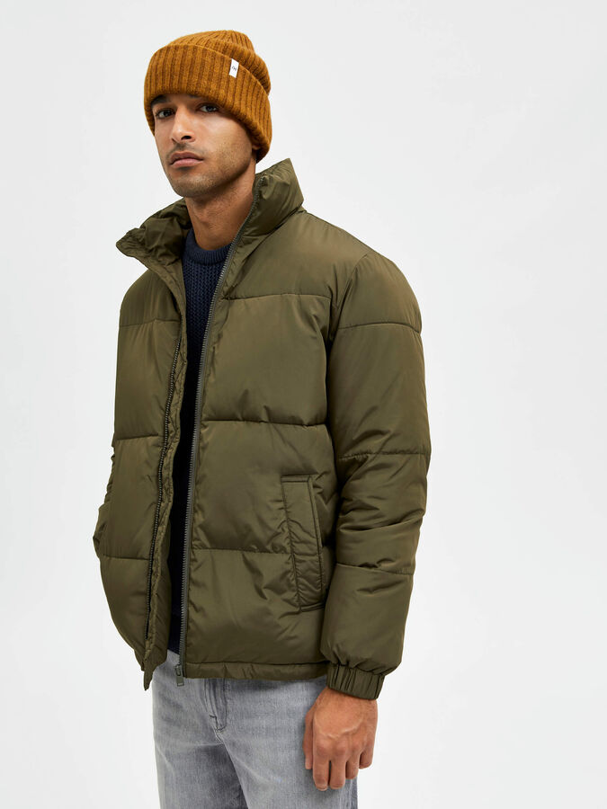 Buy Green Padded Puffer Jacket for Men Online at SELECTED HOMME