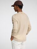 Selected 100% MERINO WOOL CREWNECK JUMPER, Oatmeal, highres - 16094647_Oatmeal_1151275_008.jpg