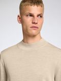 Selected 100% MERINO WOOL MOCK-NECK JUMPER, Oatmeal, highres - 16096253_Oatmeal_006.jpg